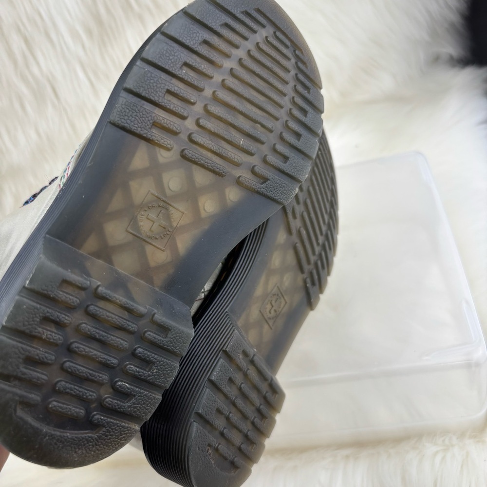 Dr. Martens 1460Metallic Silver Combat Boots - Picture 6 of 8